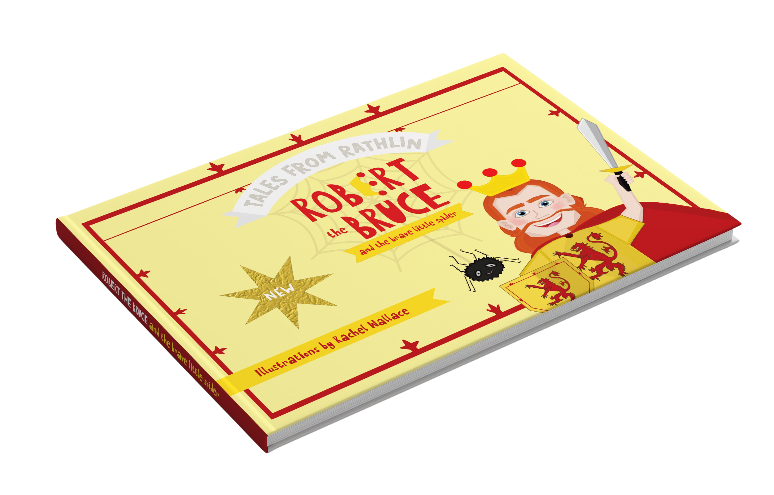 Robert the Bruce and the brave little spider children's book illustration
